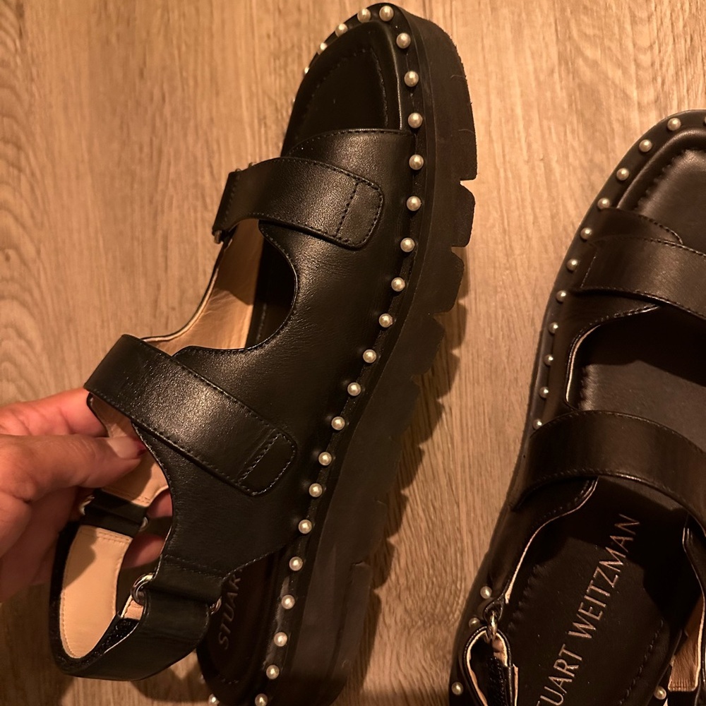 Stuart Weitzman Leather Sandals 10.5
